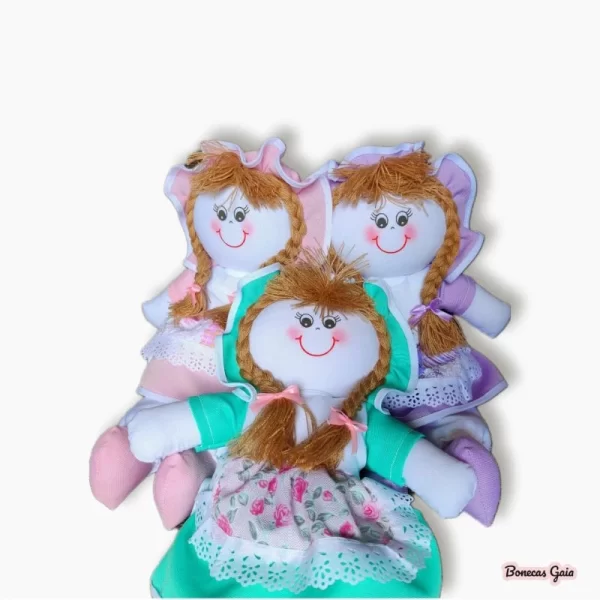 Boneca de Pano Artesanal 35cm Bonecas Gaia - Image 4
