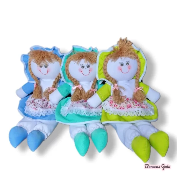 Boneca de Pano Artesanal 35cm Bonecas Gaia - Image 3