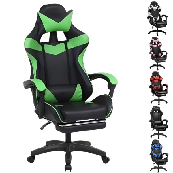 Cadeira Escritório Gamer Ergonômica Reclinável Confortável Com Rodinha e Apoio Para Os Pés - Image 6
