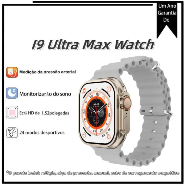 I9 T900 Ultra Max Smart Watch 2.19 Tela HD Função Nfc Monitoramento de saúde - Image 5