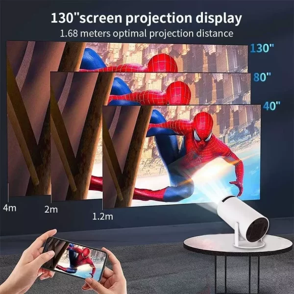 Projetor Portátil Wi-fi Lançamento Com Android HDMI Smart Cinema - Image 6