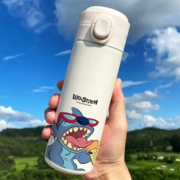 Garrafa Térmica Lilo e Stitch 420ml Água Café Chá Medidor de Temperatura - Image 2