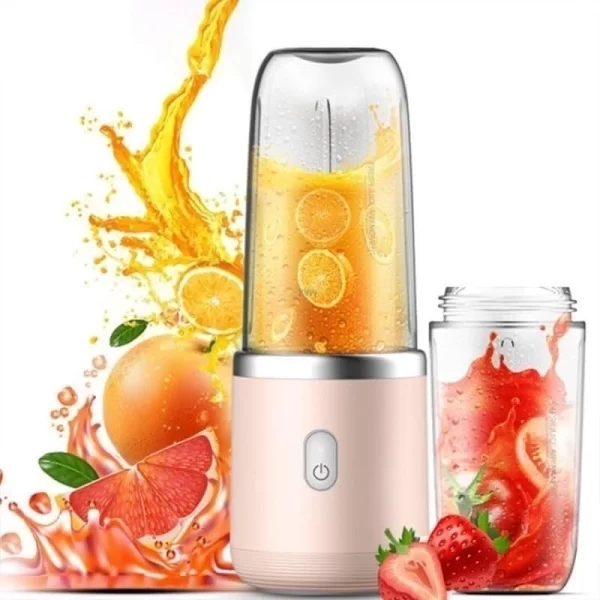 400ML 6 Lâminas Espremedor Elétrico Mini Liquidificador Portátil de Suco de Alimentos Misturador Leite - Image 3