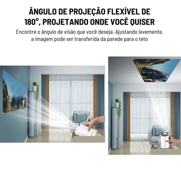 Projetor Portátil Wi-fi Lançamento Com Android HDMI Smart Cinema - Image 5