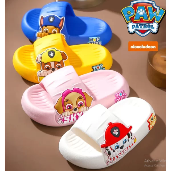 Papete Infantil Patrulha Canina PAW Nuvem Slide Juvenil Unissex Chinelo Sandália Macio Lindas cores