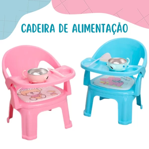 Cadeira Cadeirinha de Alimentação Refeição para Bebê Assento com Som - Portátil